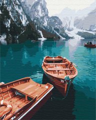Картина по номерам: Лодки на альпийском озере фото 1