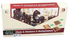 Шахматы, Шашки, Нарды 3в1 (Белый) фото 1