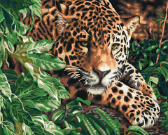 Картина по номерам: Леопард с изумрудными глазами фото 1