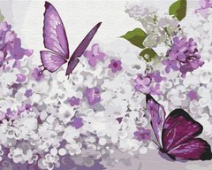 Картина по номерам: Сиреневые бабочки фото 1