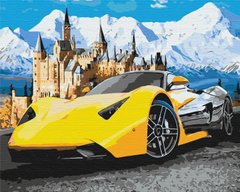 Картина за номерами: Lamborghini біля замку зображення 1
