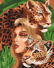 Картина по номерам: Хищные леопарды фото 1