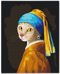 Картина за номерами "Киця з перловою сережкою" зображення 1